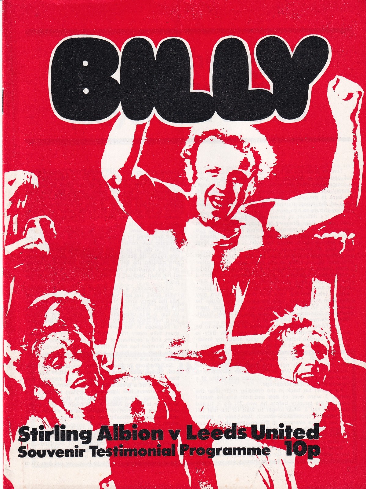 BILLY BREMNER TESTIMONIAL Programme - STIRLING ALBION v LEEDS UNITED 1973 for sale on Ebay