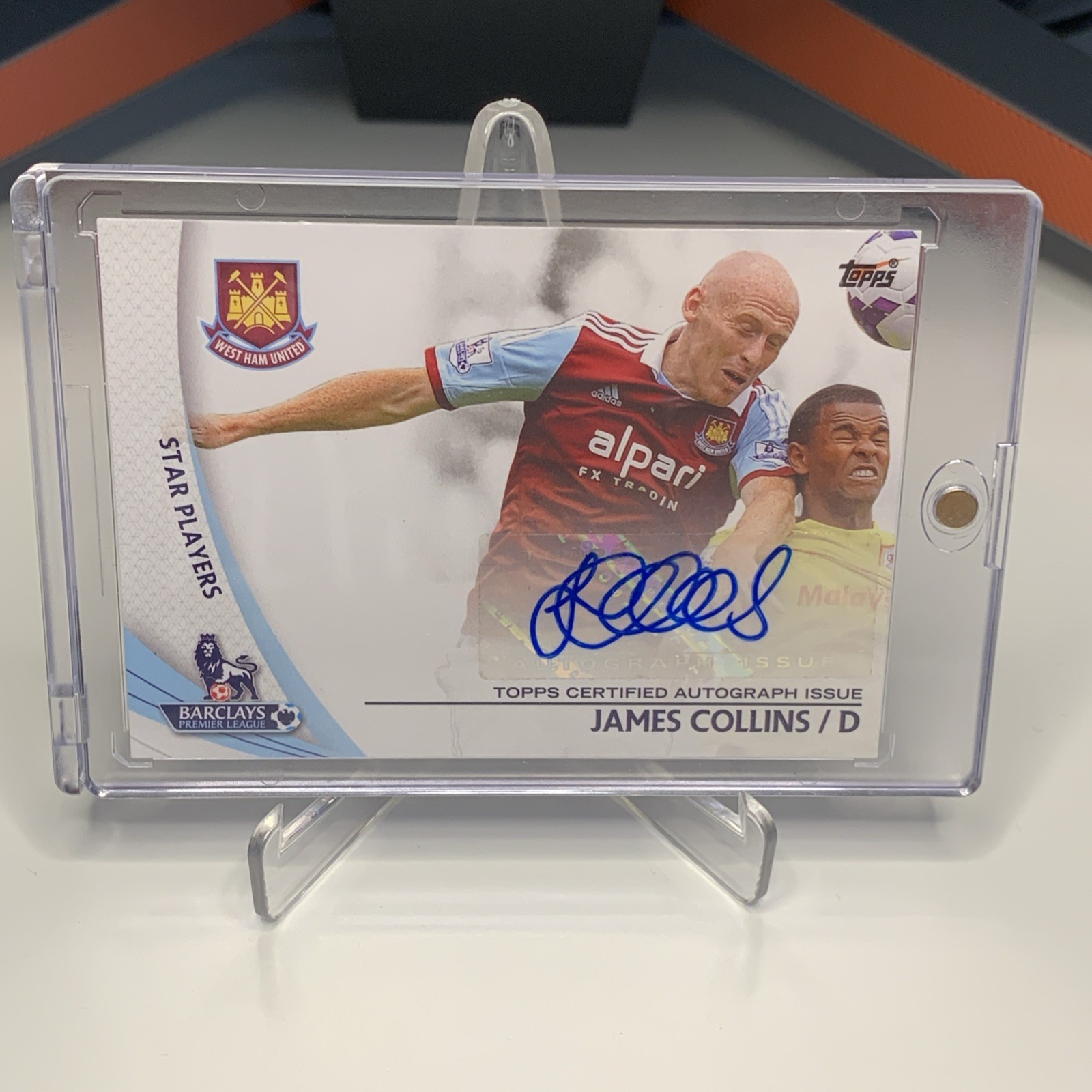 James Collins Auto Star Player Topps Premier Gold EPL West Ham United Wales 2013 for sale on Ebay