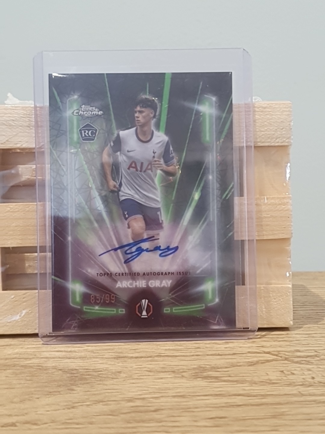 Topps 2024/25 UCC Chrome Archie Gray Black Laser Auto RC Tottenham Hotspur /99 for sale on Ebay