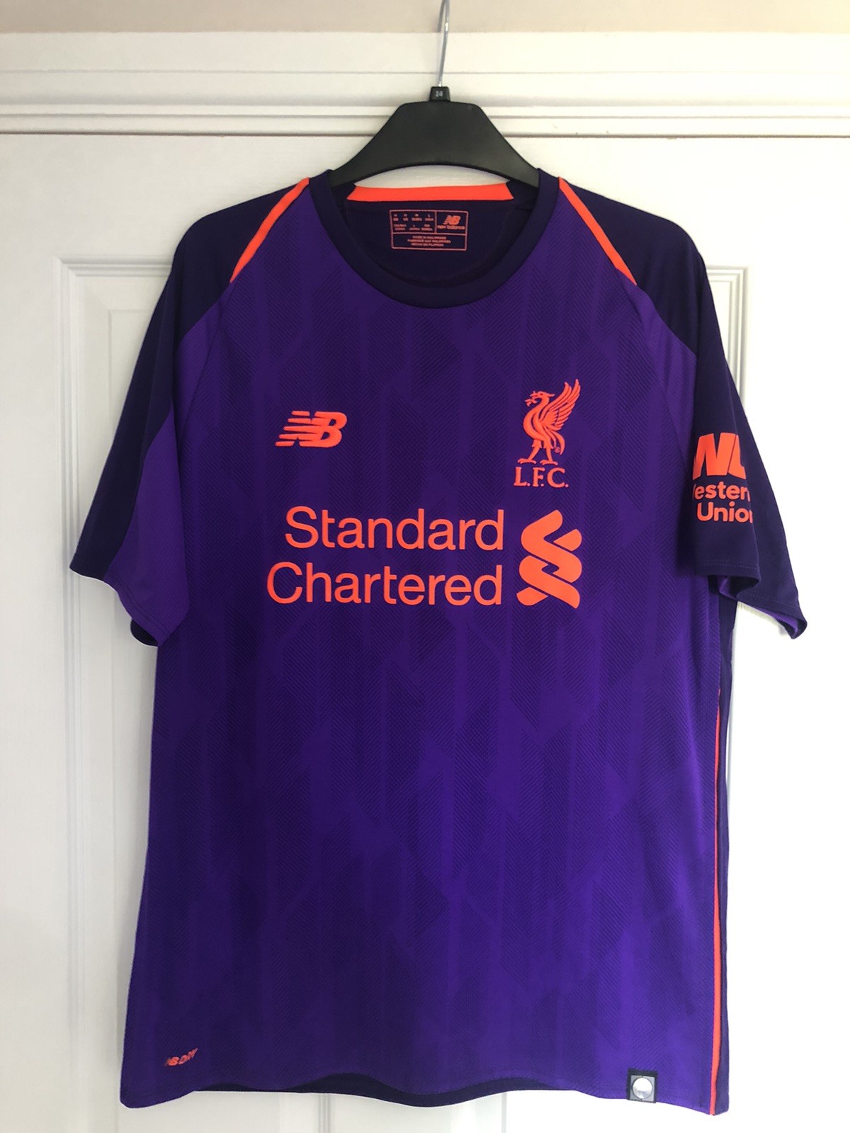 Liverpool FC 2018/19 Football Shirt Purple Away NB M Mens CL Winners Vintage LFC for sale on Ebay