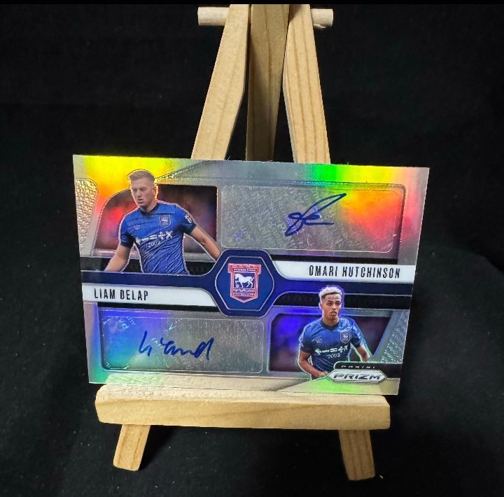 2024-25 Prizm EPL 11/25 Ipswich Liam Delap/ Omari Hutchinson Dual Auto  for sale on Ebay