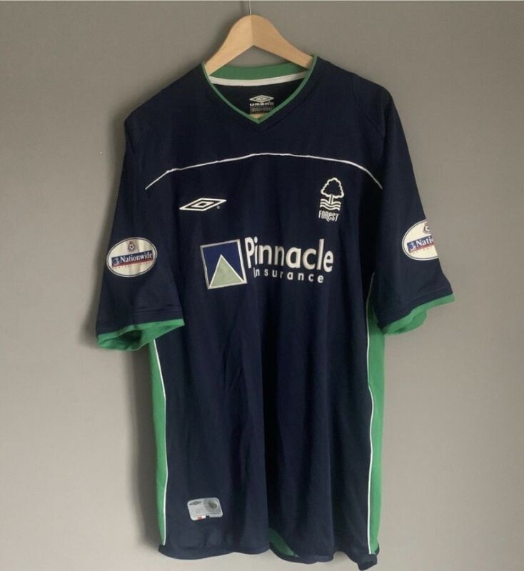 MATCH WORN Nottingham Forest 2002/2003 Third Shirt 7 Huckerby Retro NFFC  for sale on Ebay