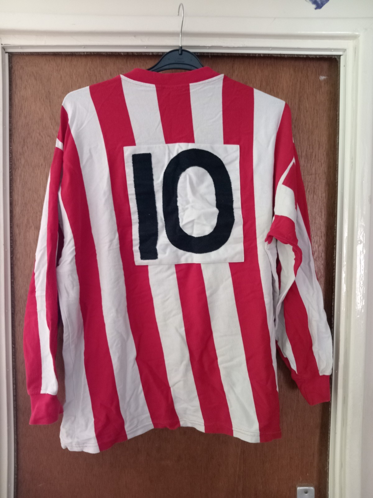 Toffs Retro Sheffield United Long Sleeve Football Shirt, Red White, Size Large  for sale on Ebay