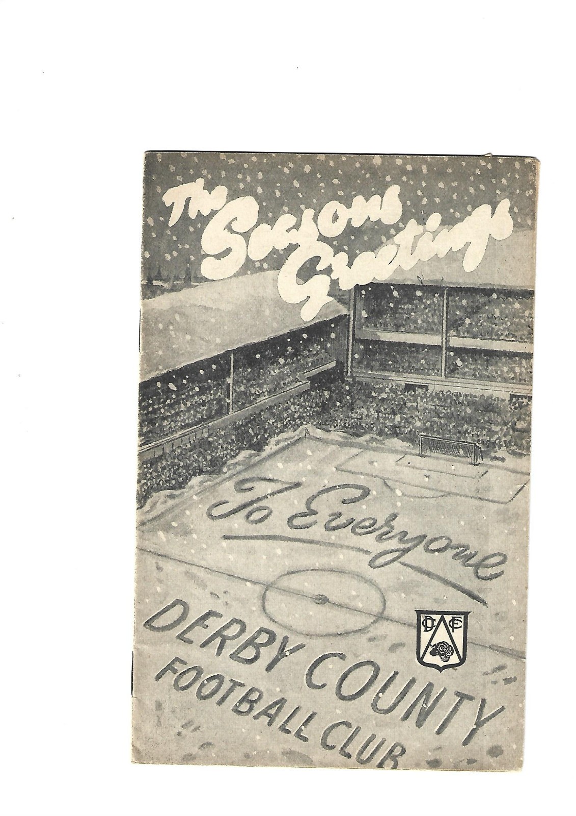 DERBY COUNTY FC  VS LEEDS UNITED FC CHRISTMAS EVE 1960 for sale on Ebay