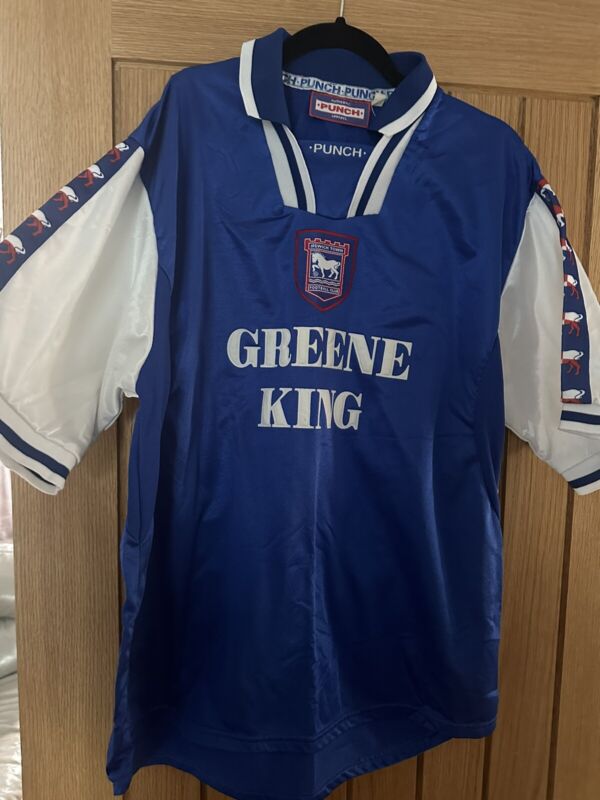 Ipswich Town Football Club Shirt Retro 1997-1998 Ipswich Town Home Shirt Size L for sale on Ebay