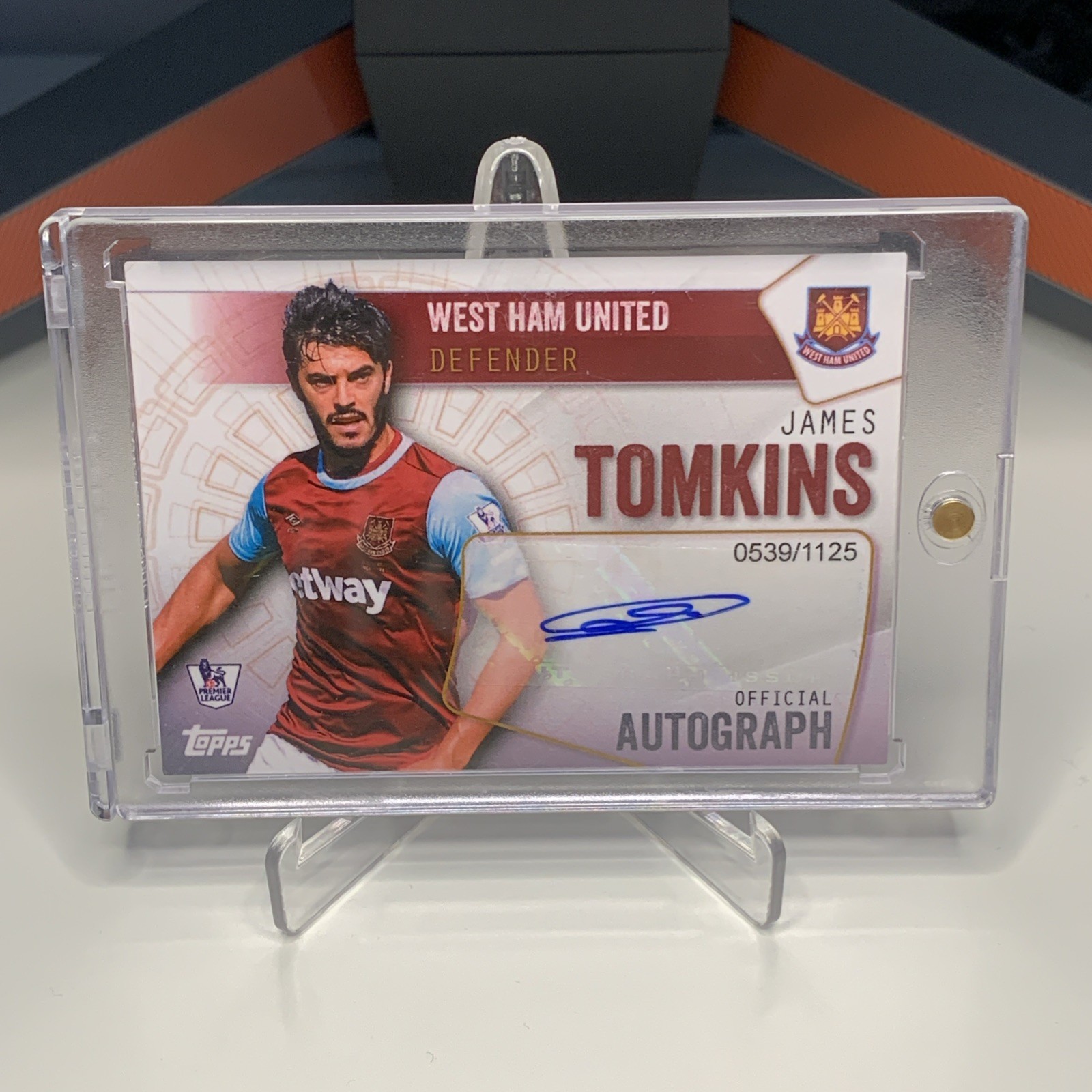James Tomkins Auto /1125 West Ham United Topps 2006 Match Attax England for sale on Ebay