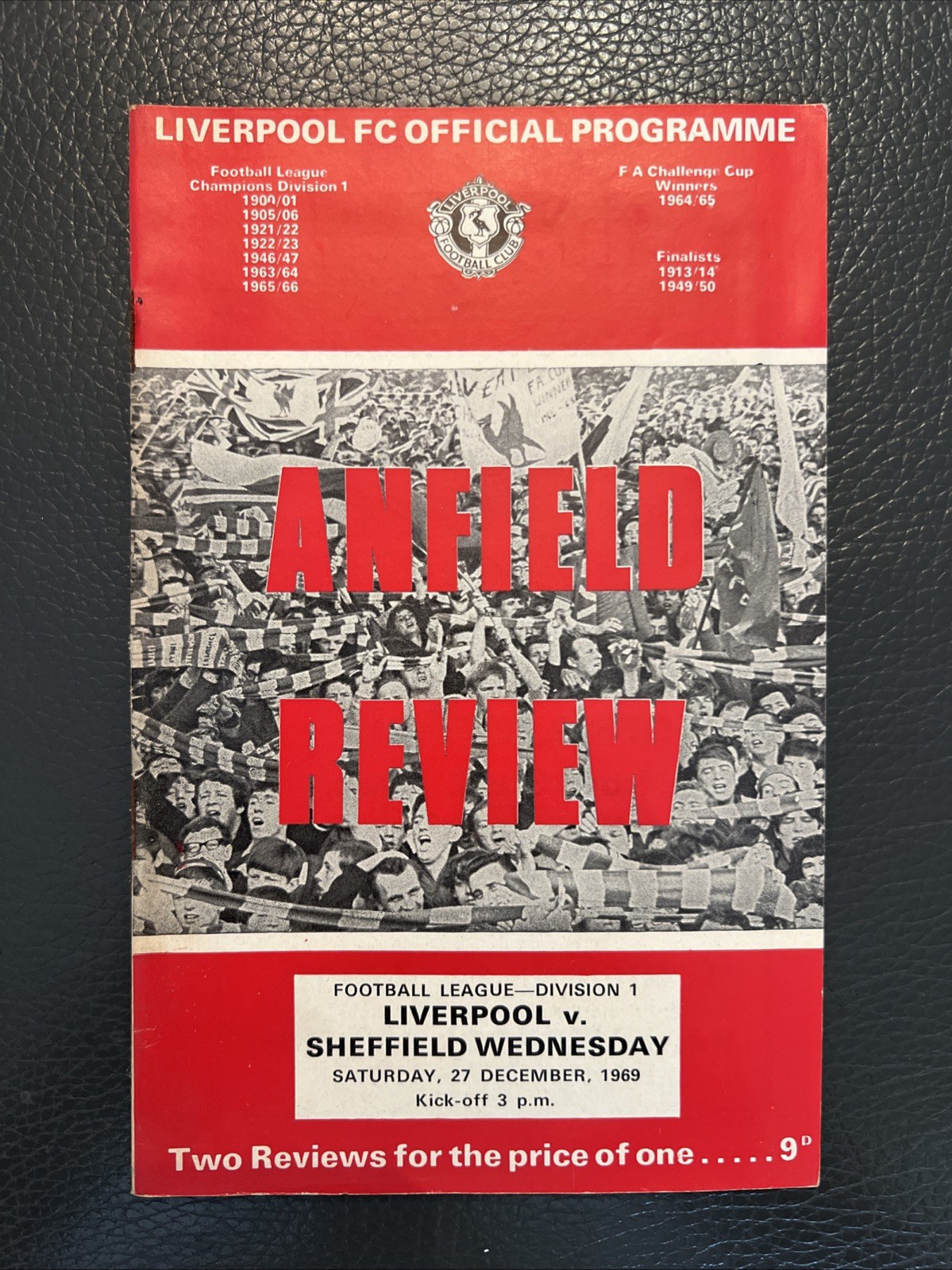 27.12.1969. Liverpool v Sheffield Wednesday, (Div 1). Postponed Issue. for sale on Ebay