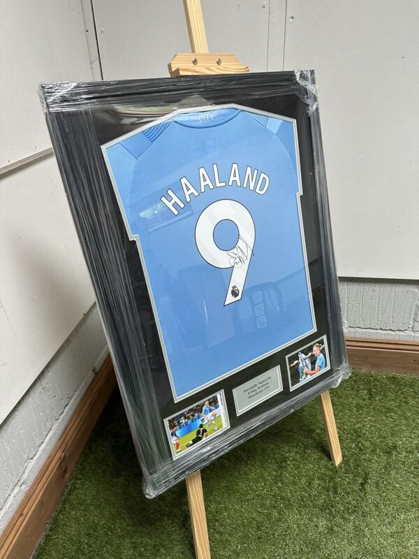 Hand Signed Erling Haaland Manchester City Shirt COA Included for sale on Ebay
