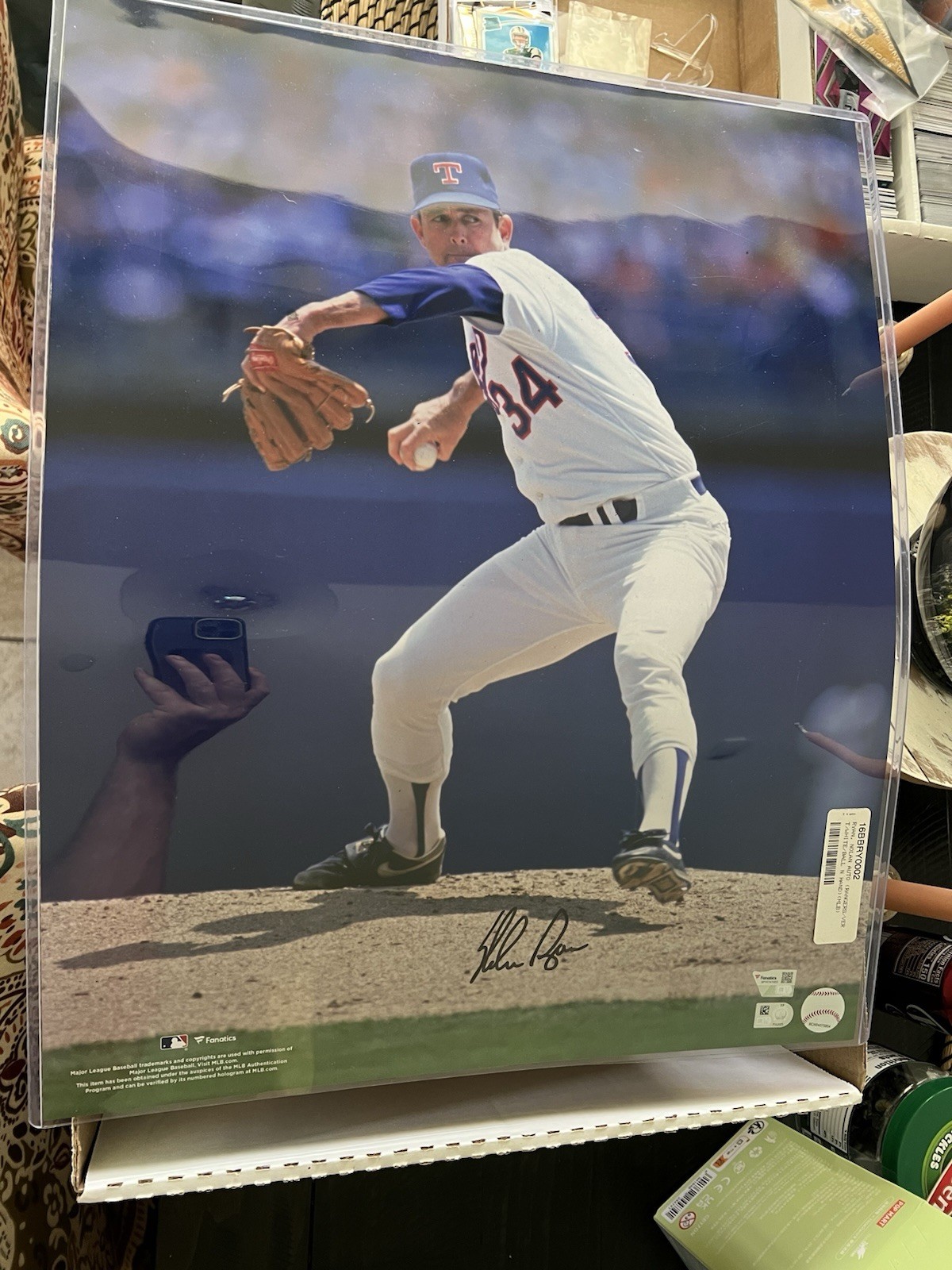 Nolan Ryan 16x20 Photo Texas Rangers Autograph Fanatics COA for sale on Ebay