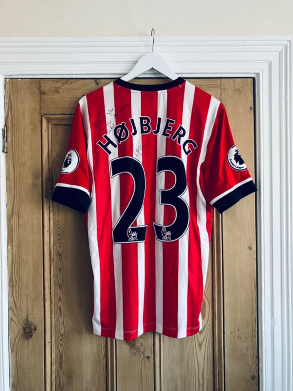 Rare Southampton Match Worn/ signed home Shirt Pierre Emile Hojbjerg #23 2016/17 for sale on Ebay