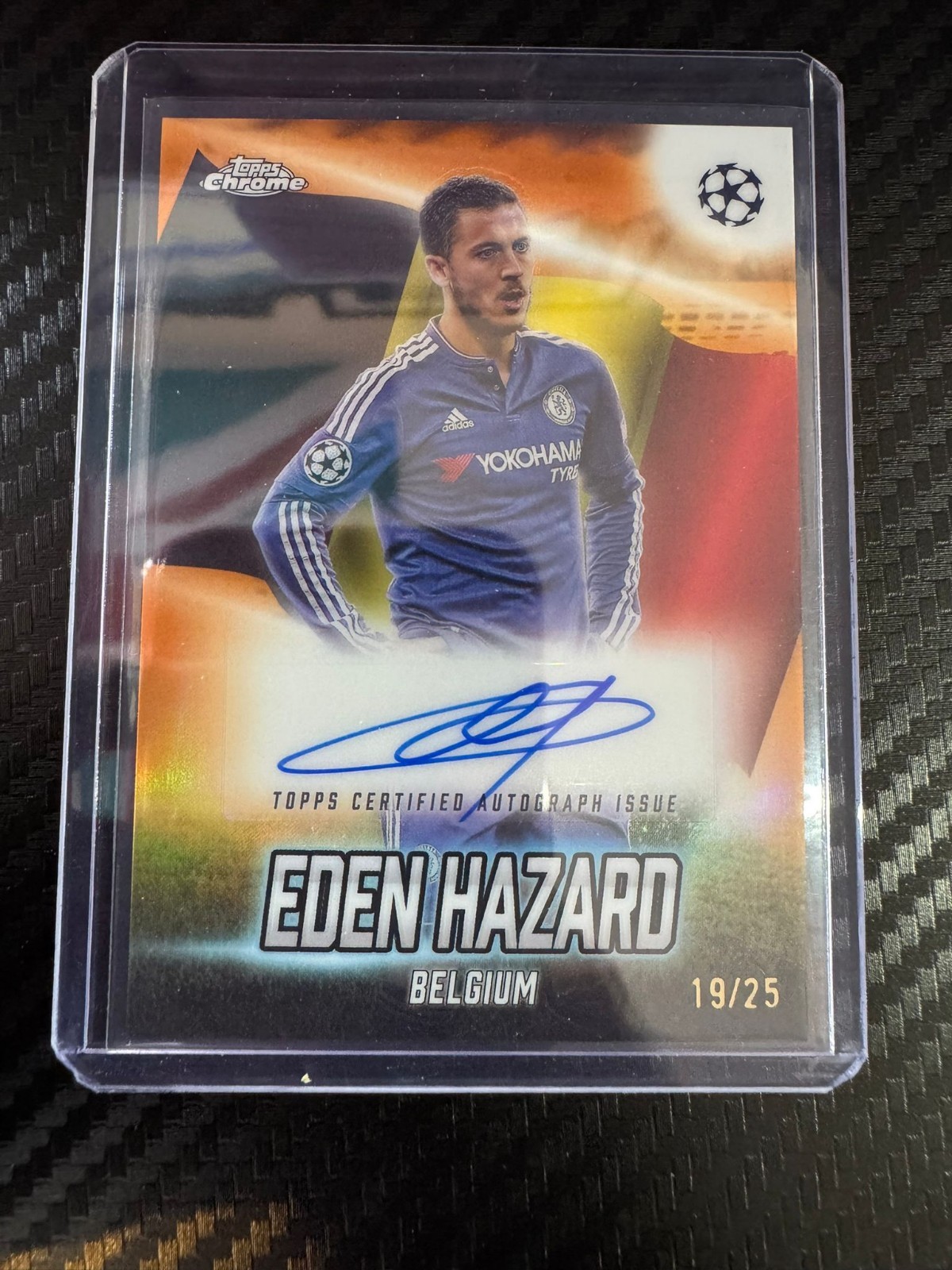 Eden Hazard /25 Auto Chelsea Belgium Real Madrid Topps Global Attraction for sale on Ebay