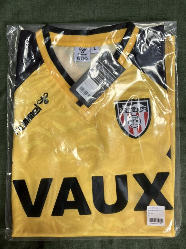 Sunderland AFC Hummel Shirt | Yellow & Black | Size Large | Limited Edition for sale on Ebay