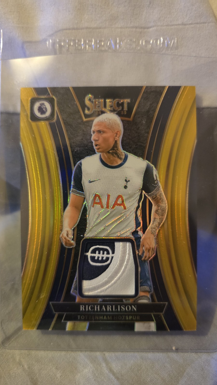 Richarlison Tottenham Hotspur Gold Relic 3/3 From 2024-25 Select Premier League for sale on Ebay