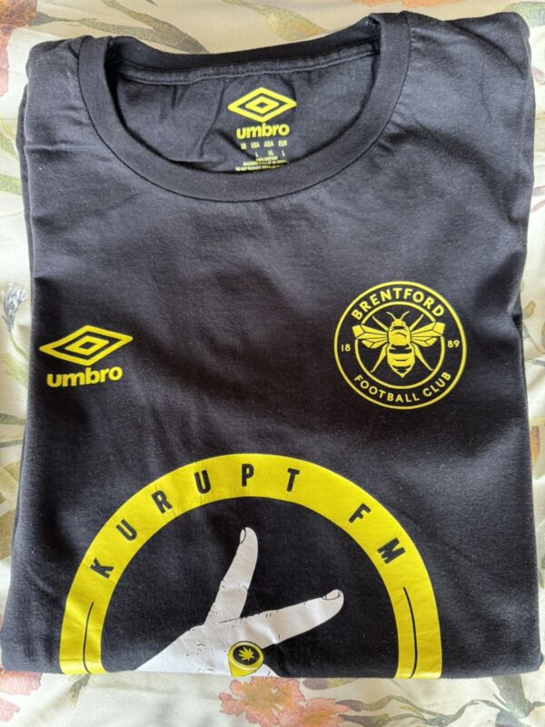 Brentford Fc, Kurupt FM Collaboration, Umbro T-Shirt, Large for sale on Ebay