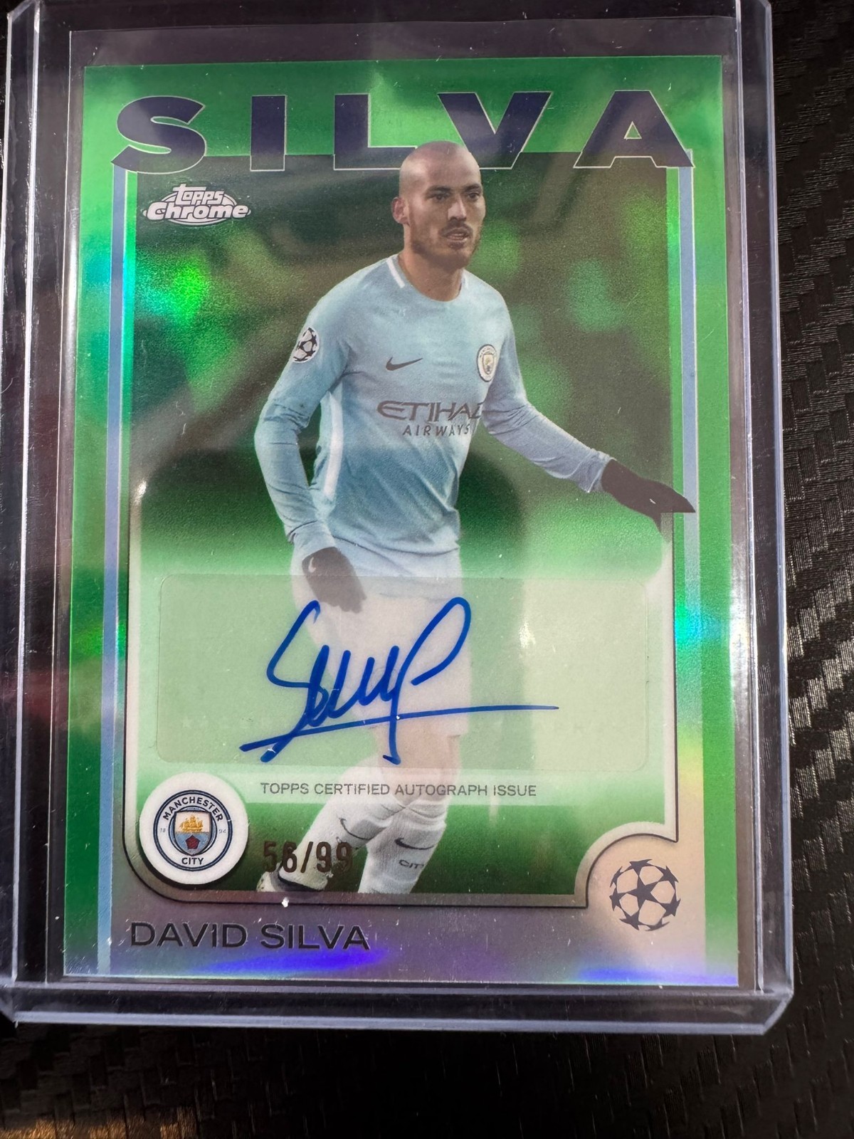 David Silva /99 Manchester City Spain Auto Topps UCC Chrome for sale on Ebay