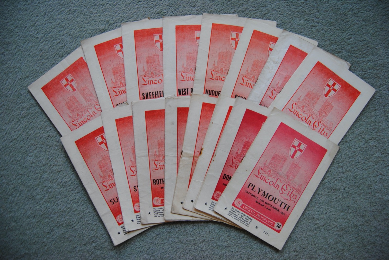 16 x 1950s/1960s Lincoln City Home Game Football Programmes  for sale on Ebay
