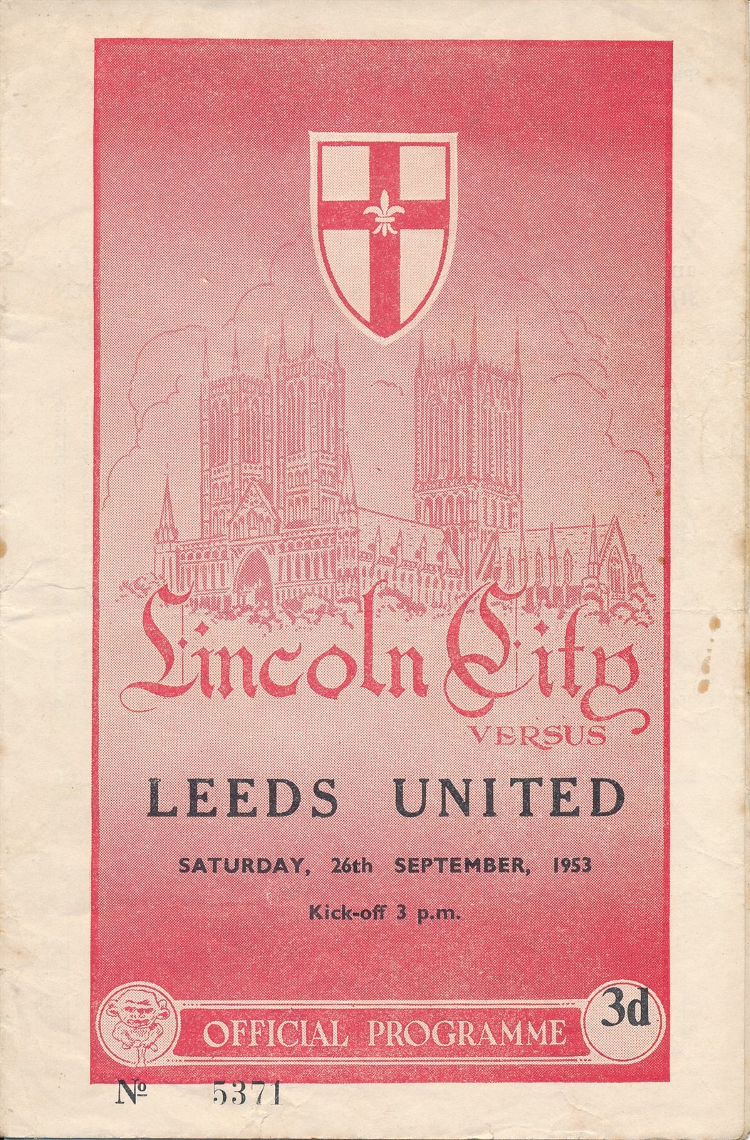 Lincoln City v Leeds United 1953/1954 - Football Programme for sale on Ebay