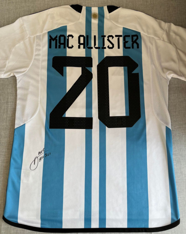 Signed Alexis MAC ALLISTER Shirt - Argentina - PROOF/COA Liverpool Brighton for sale on Ebay