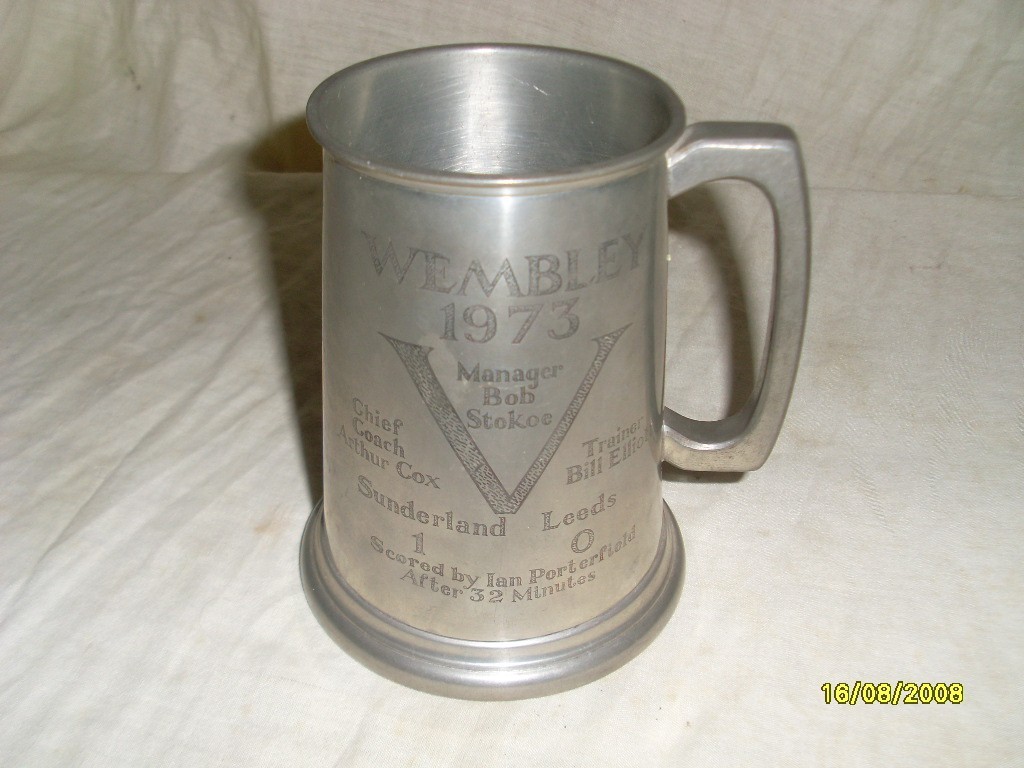 1973 Wembley FA Cup Final  Commemorative Tankard - Sunderland/Leeds for sale on Ebay