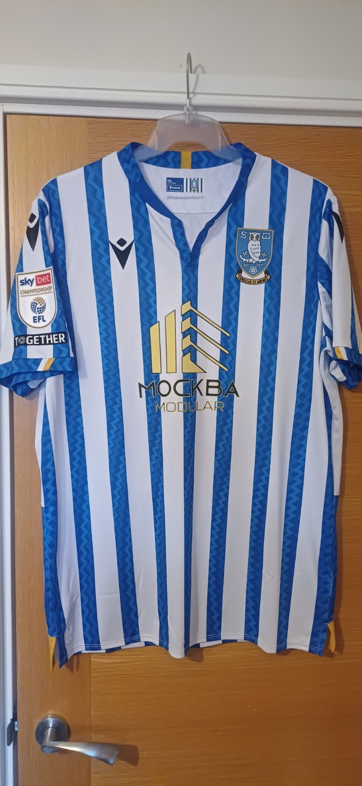 Sheffield Wednesday 2024-25 Official Macron Home Shirt, 'Windass 11', XXL, BNWOT for sale on Ebay