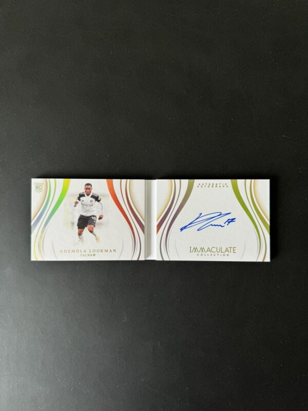 Panini Premier League Immaculate on card auto Fulham Ademola Lookman 30/99 RC for sale on Ebay