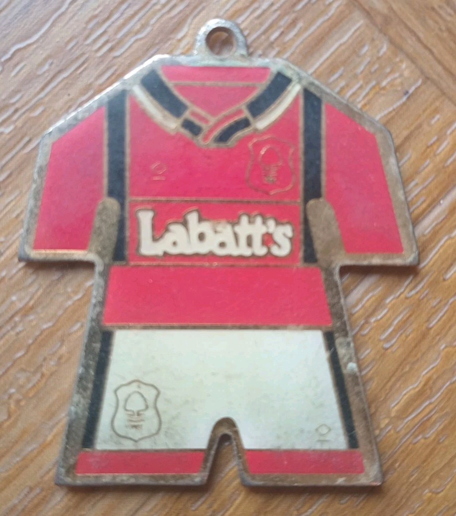 Rare Vintage Nottingham Forest Football Club Shirt Keyring Fob Badge Labatts for sale on Ebay