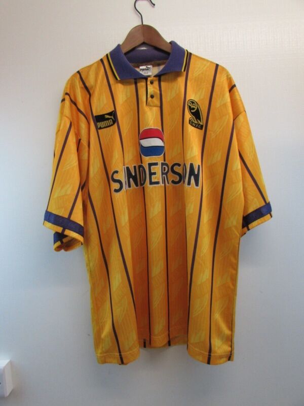 Sheffield Wednesday FC Puma 1995/96 Away Football Shirt, Sanderson, S/Sleeve for sale on Ebay