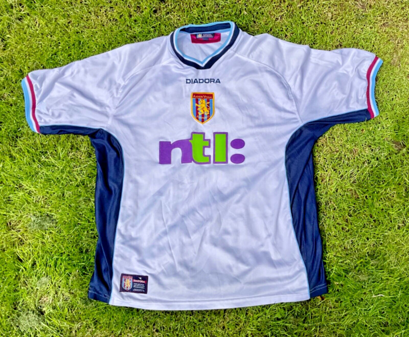Vintage ASTON VILLA FOOTBALL SHIRT DIADORA  NTL Away 2000-2001 00/01  42/44” for sale on Ebay