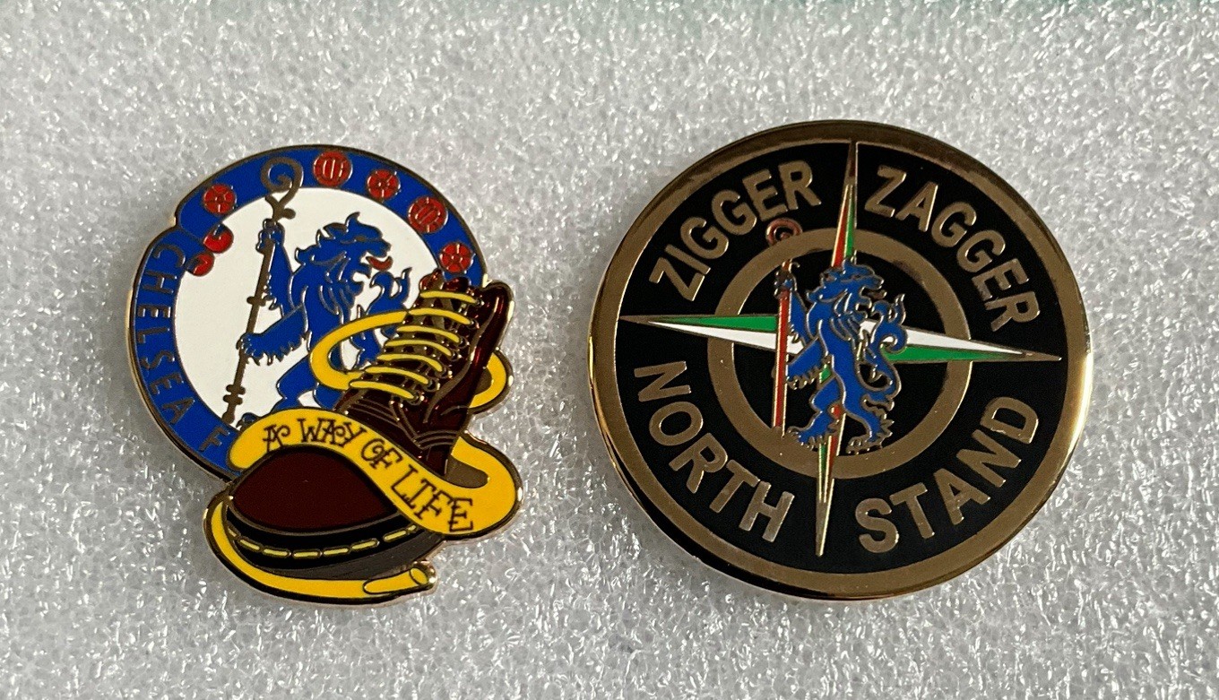 Chelsea Fc - A Way of Life, Boot & Badge,& North Stand “enamel pin badges for sale on Ebay