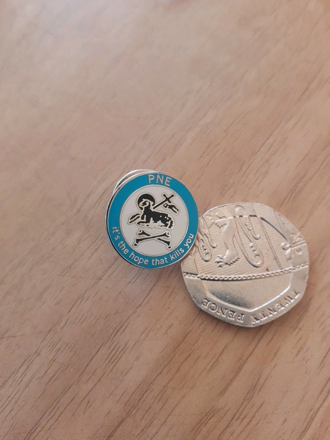 Preston North End It's The Hope That Kills You Badge for sale on Ebay