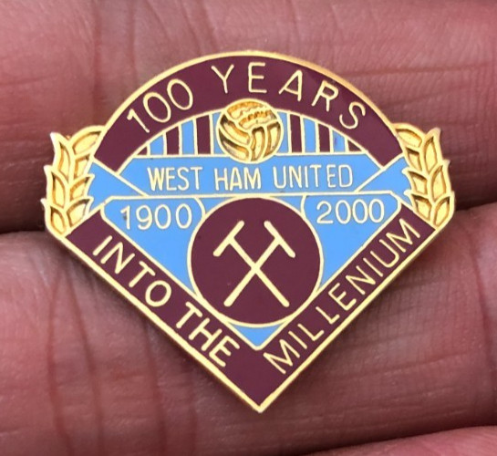 RARE WEST HAM UNITED INTO THE MILLENIUM 2000 ENAMEL PIN BADGE for sale on Ebay