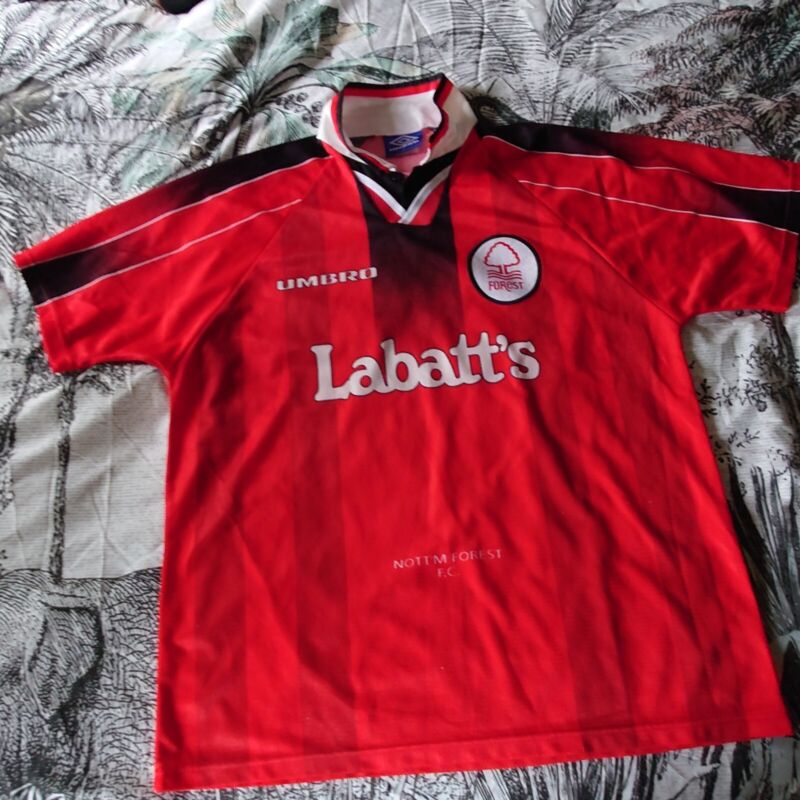 RETRO UMBRO NOTTINGHAM FOREST LABATTS HOME SHIRT XL for sale on Ebay
