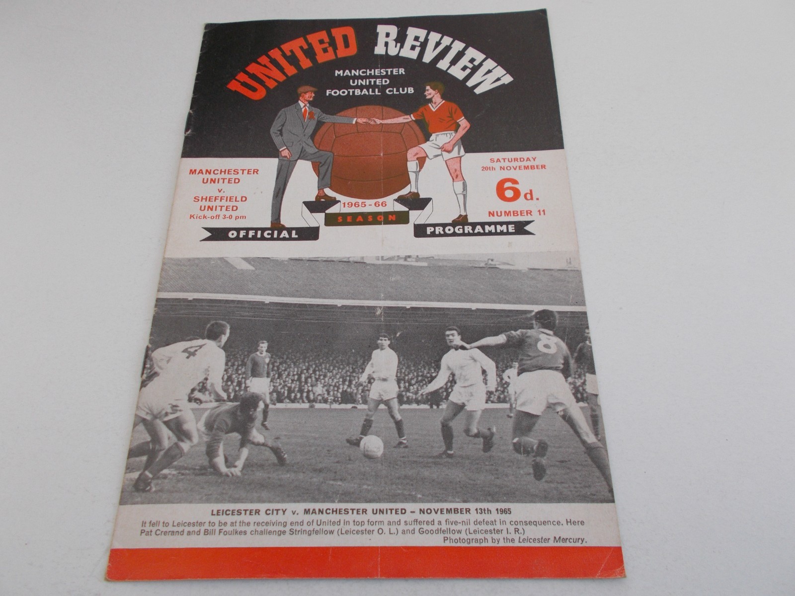 Manchester United  v  Sheffield United  65/66 inc MATCH TOKEN for sale on Ebay