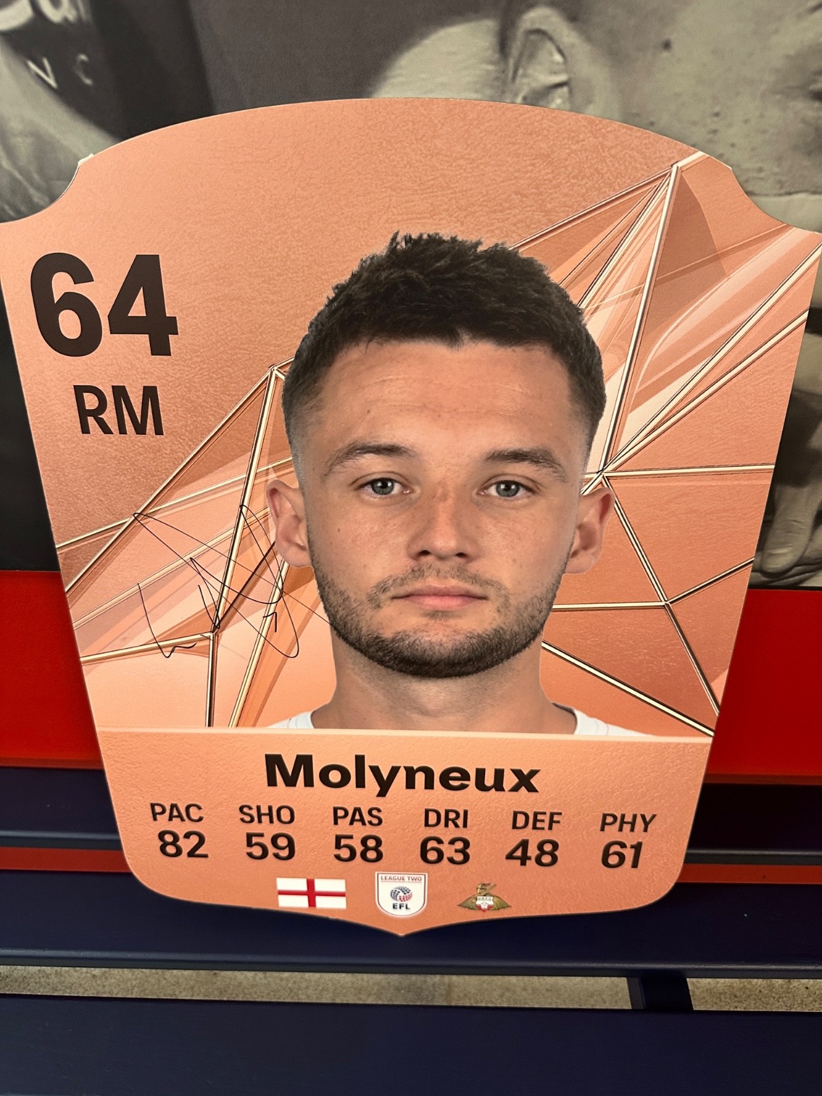 Signed giant Luke Molyneux EAFC25 player card - Doncaster Rovers for sale on Ebay