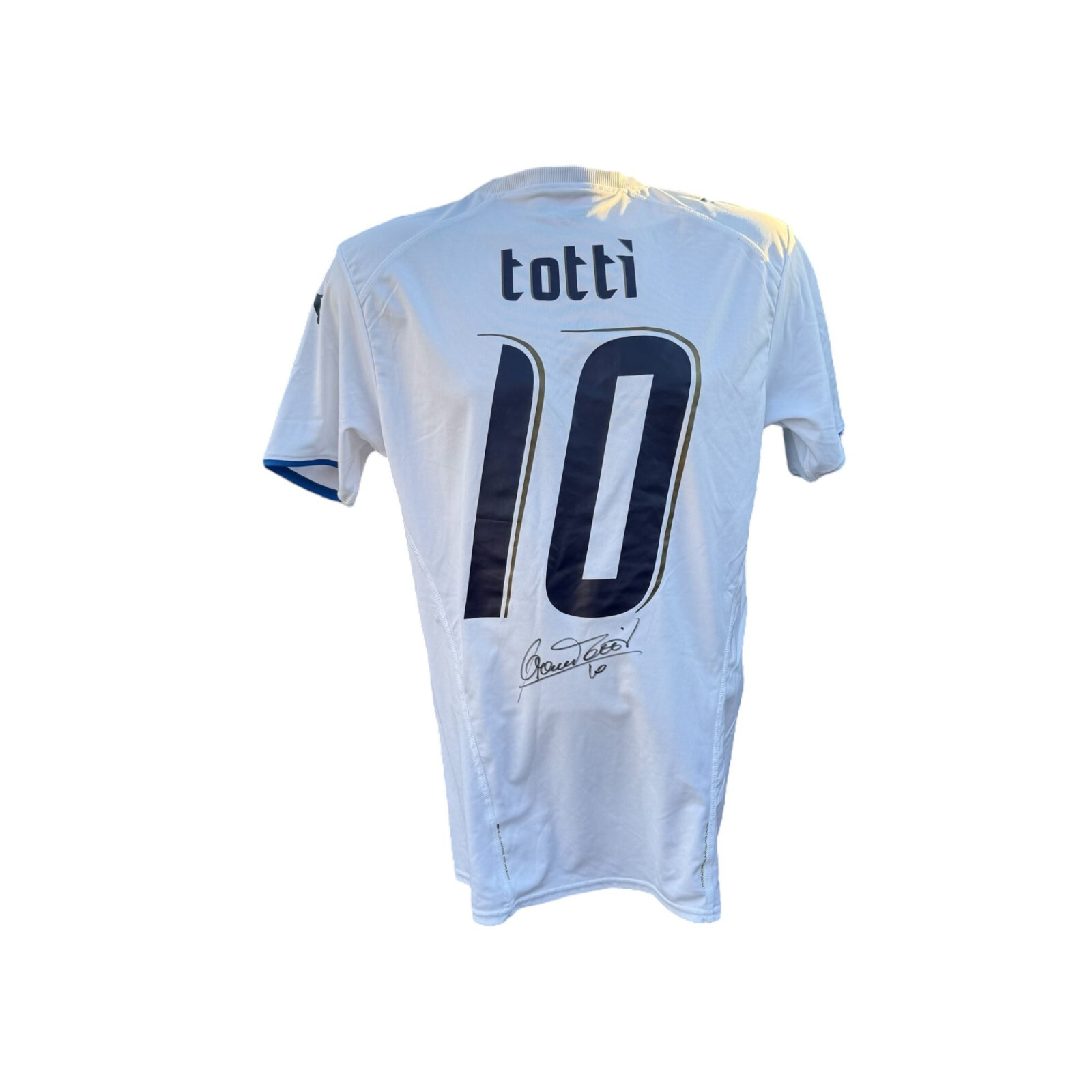 Francesco Totti Hand Signed Italy 2006 away shirt - COA - Photo proof for sale on Ebay