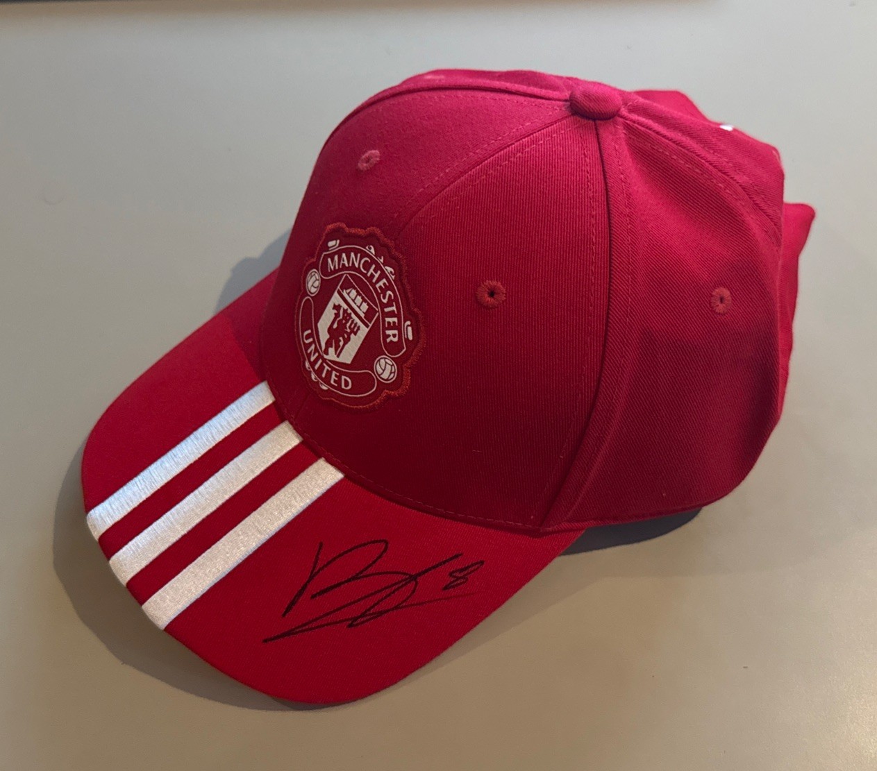 Bruno Fernandes Signed Manchester United Cap With COA for sale on Ebay