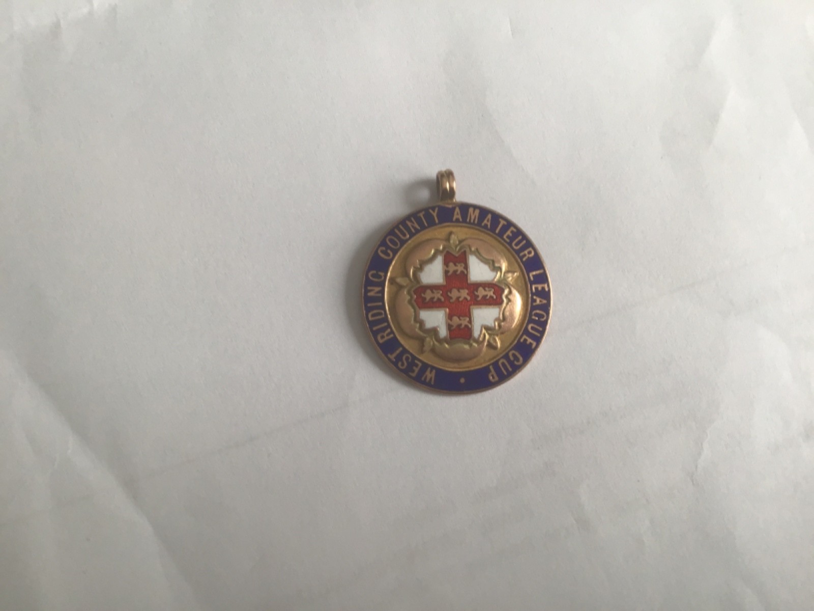West Riding County Amateur League Cup 9 ct Gold Medal Farsley Celtic 1937/1938. for sale on Ebay