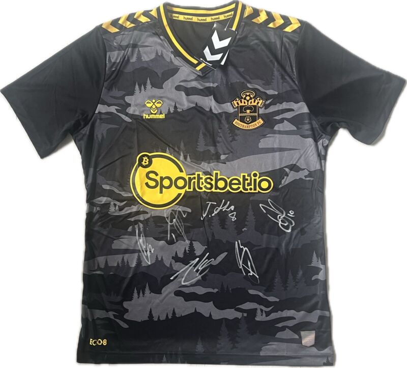 SIGNED SOUTHAMPTON FC SHIRT 2023/2024 PROMOTION PREMIER LEAGUE PROOF for sale on Ebay