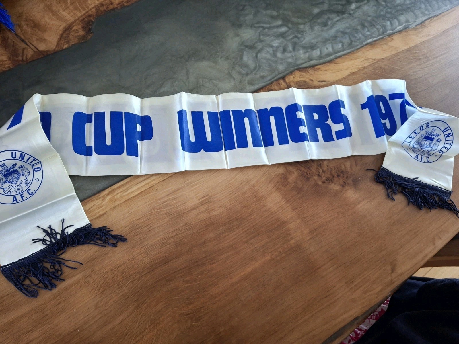 Old Leeds United Silk Scarf.  1972 FA Cup Winners  for sale on Ebay