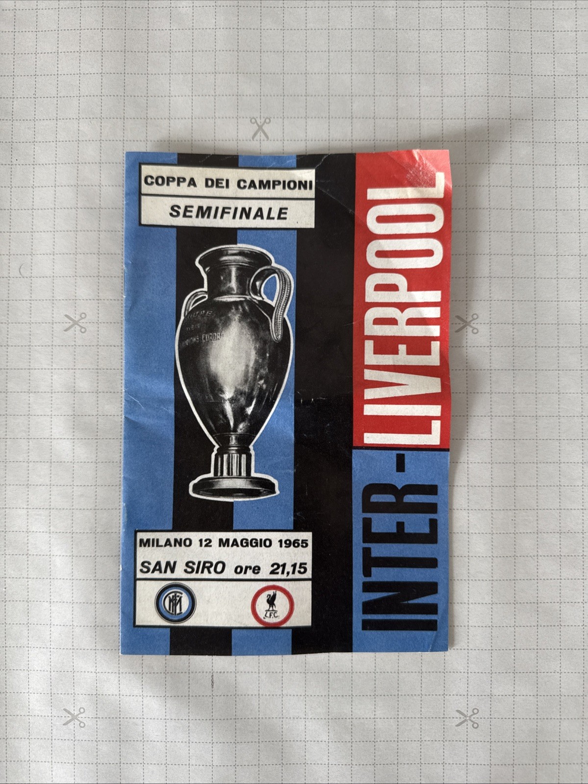 Inter Milan FC V Liverpool FC European Cup Match programme From 1965 for sale on Ebay