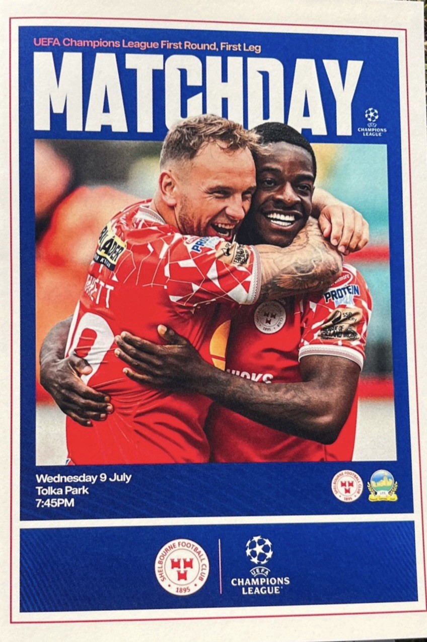 2025 Champions League Shelbourne (Ireland) v Linfield (Northern Ireland) for sale on Ebay