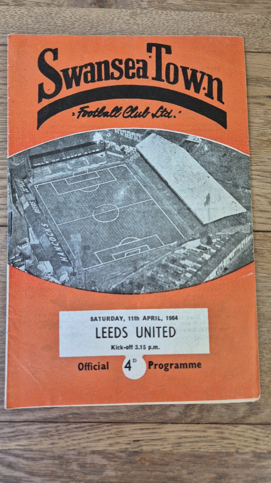 1964 Swansea Town v Leeds United for sale on Ebay