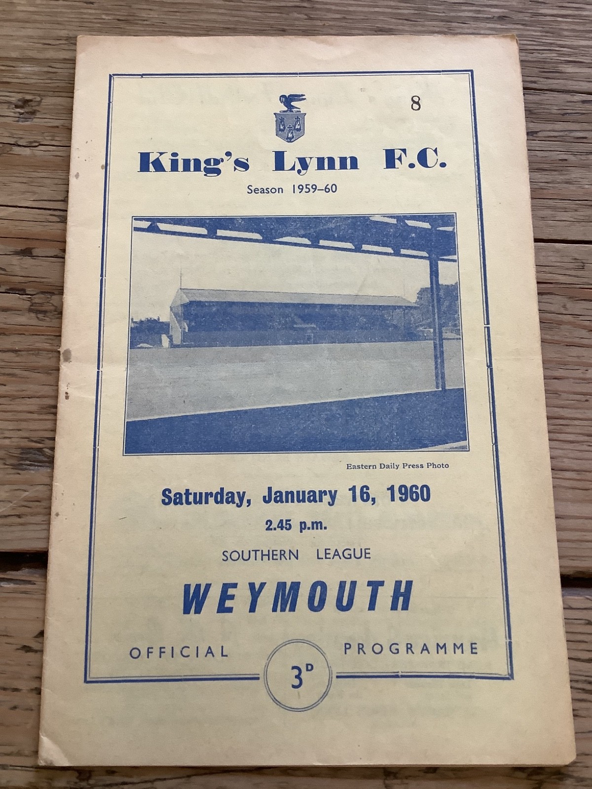 16 January 1960 Kings Lynn v Weymouth for sale on Ebay