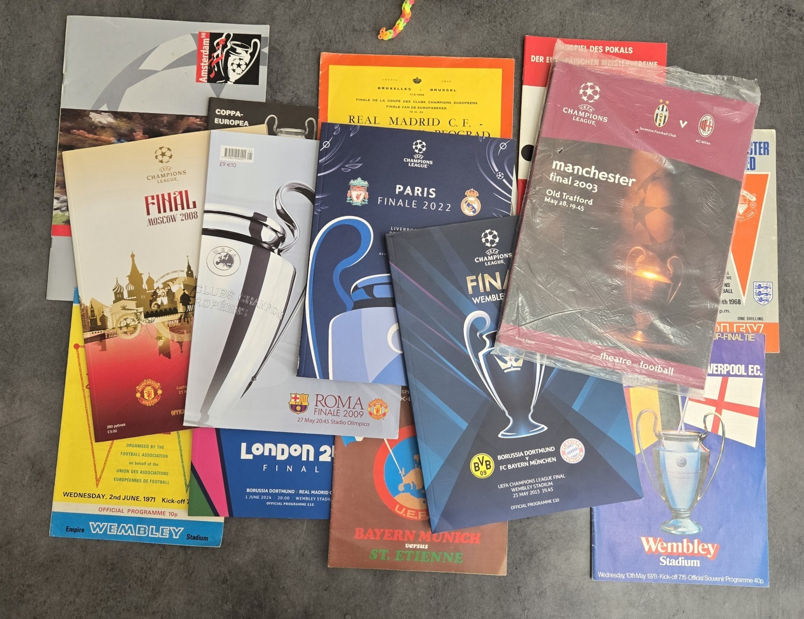 UEFA European Cup And Champions League Final Programme Bundle / Joblot X16 for sale on Ebay