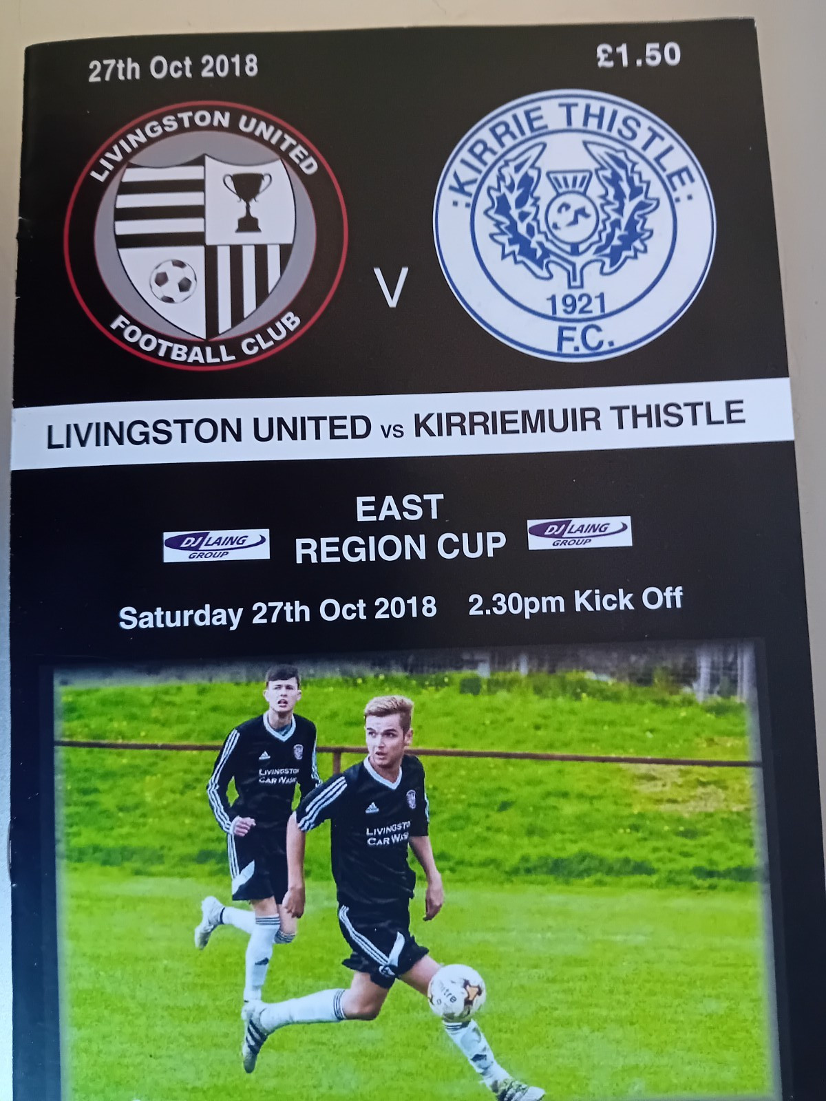 Programme Livingston United v Kirriemuir Thistle 27th October 2018 for sale on Ebay