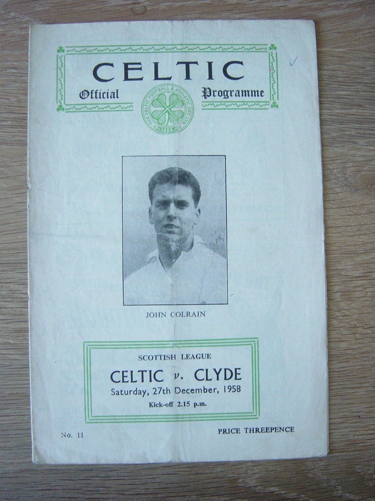 1958/59 CELTIC v CLYDE for sale on Ebay