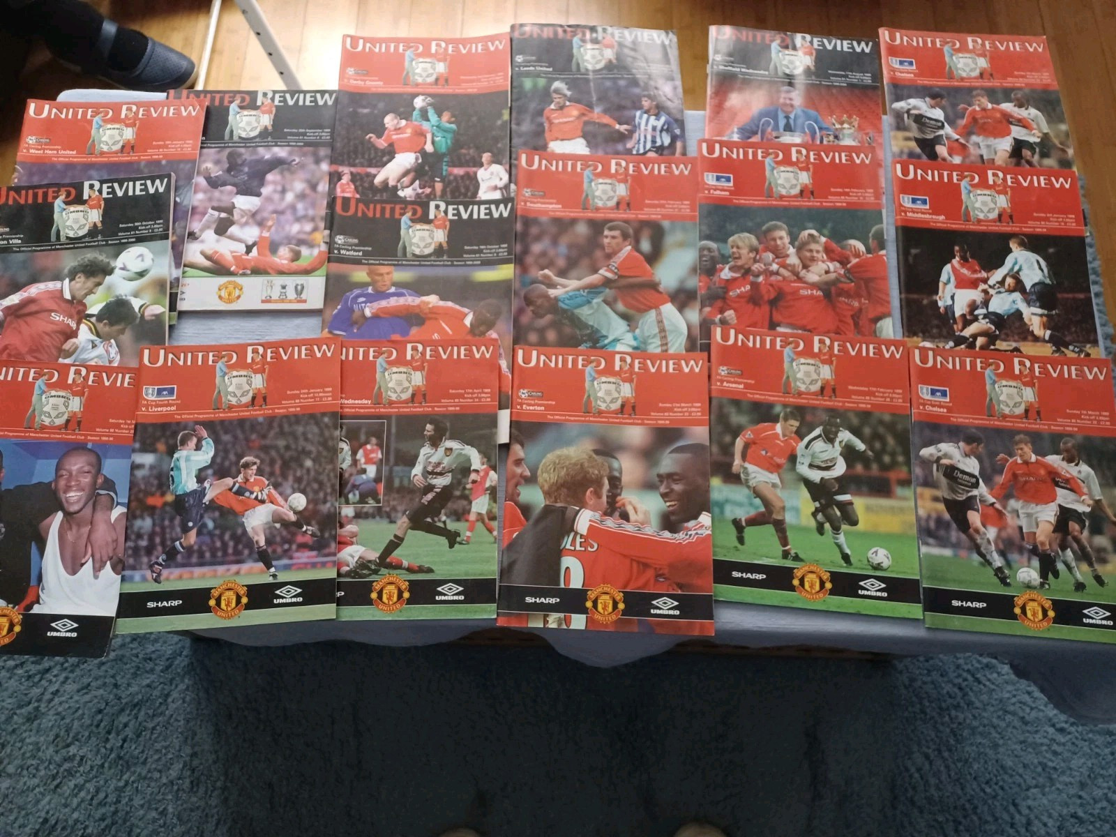 Manchester Utd Programmes United Review 1999 (17) for sale on Ebay