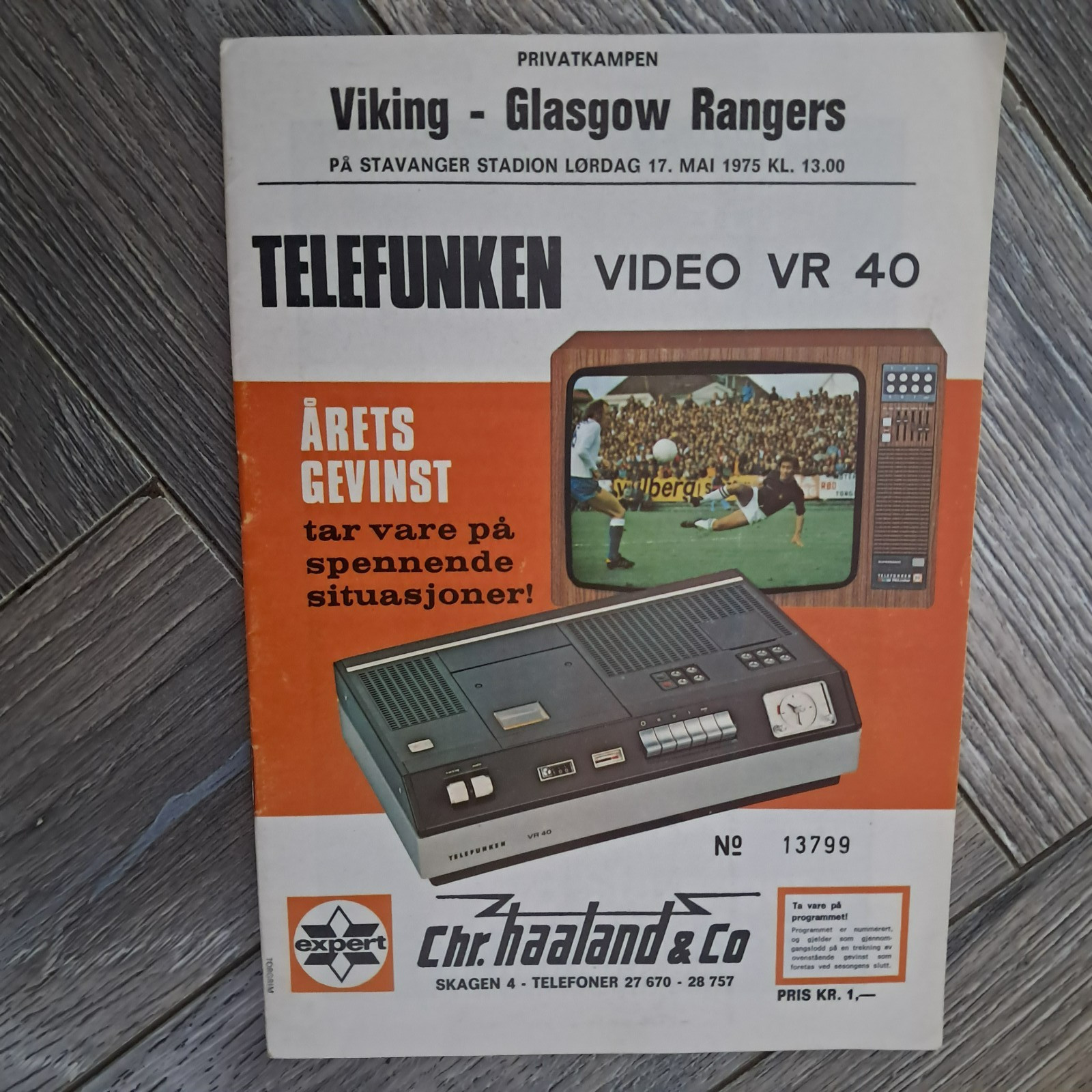 RARE 1975 Viking Stavanger v Rangers for sale on Ebay