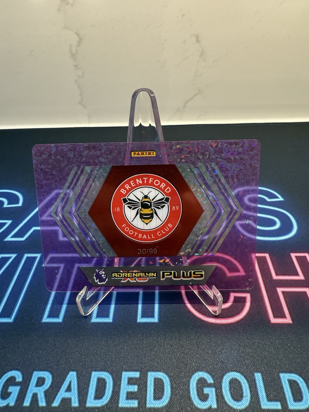 Panini Adrenalyn XL PLUS 2025 Brentford /99 Crystal Crest Badge Purple Parallel for sale on Ebay