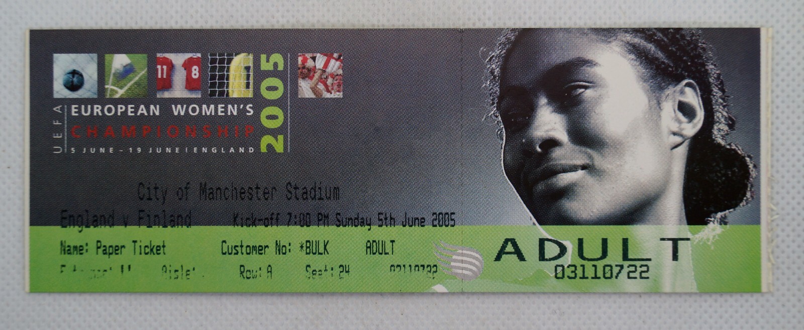 England vs Finland UEFA Women's Euro 2005 ticket for sale on Ebay